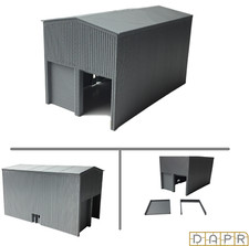 DAPR -N Gauge Model Railway Scenery Building Kit-Diesel Engine/Loco Shed-2 Track