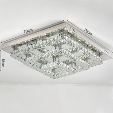 20cm-70cm LED Crystal Ceiling Light Pendant Chandelier Lamp Living Room Bedroom