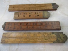 4 Vintage boxwood rulers,3 x