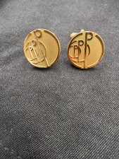 Dunhill d logo cufflinks gold color men's Used 