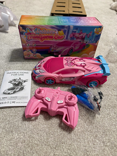 Unicorn transform car pink - rc,