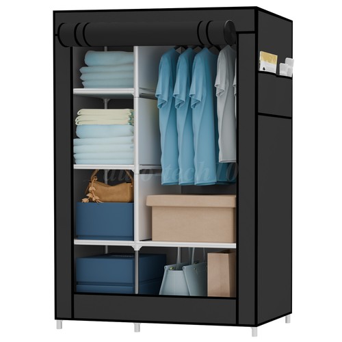 Large fabric canvas wardrobe - fabric,