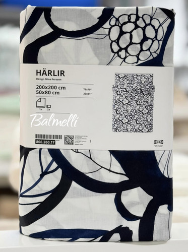 Ikea harlir white blue - white, double