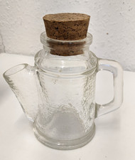 WMF Glass Peanut Dispenser Nut Can Cork Stopper Vintage German Barware