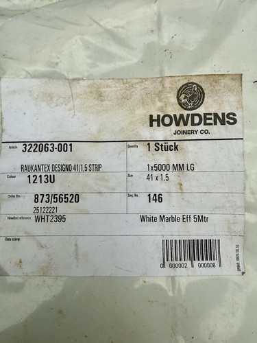 Howdens worktop strip white - howdens,