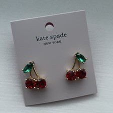 Kate Spade Ma Cherie Earrings Gold Tone New Without Tags ( cherry earrings )