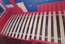 kids single bed frame 6ft red fire engine used