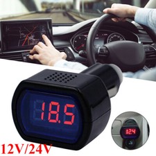 12V/24V LED Car Cigarette Socket Voltmeter Voltage Battery Tester Detector Meter