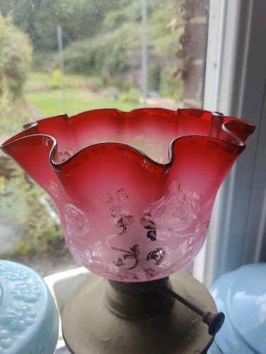 Cranberry gas oil - lamp, shade