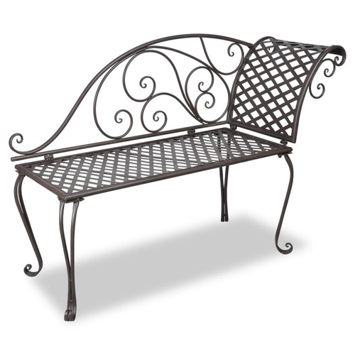 Antique steel garden chaise - antique,