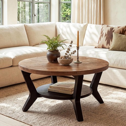 Modern solid wood round - modern,