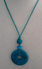 Turquoise Blue Decorative Pendant Necklace