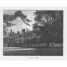 WYCOMBE ABBEY Buckinghamshire - Antique Print 1895