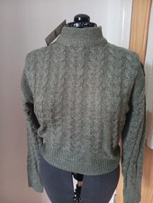 Zara Green Cable Knit Crop