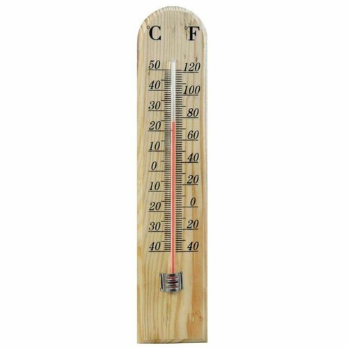 Traditional wooden thermometer - wooden,