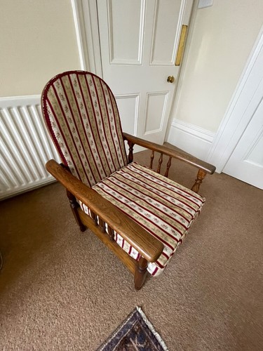 Antique oak fireside chair - antique,