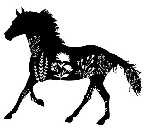 Horse box vinyl decal - horse,
