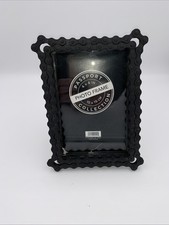 4x6” Passport Collection Black Bicycle Chain Picture Frame Industrial Brutalist