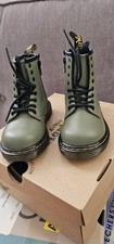 Dr.Martens Romario UK 5.5 Khaki Green Kids Boots NEW