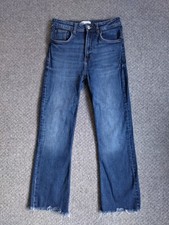 Zara crop flare mid rise ankle