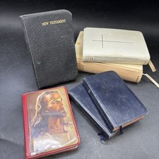 JESUS New Testament Cover Pocket Size x6 Vintage Bible Books Common Prayer Hymns