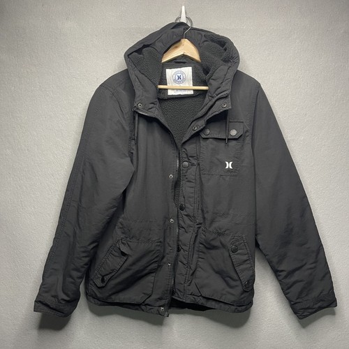 Hurley mens black - mens, hooded