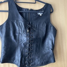 Leather Waistcoat Bodice Size 12