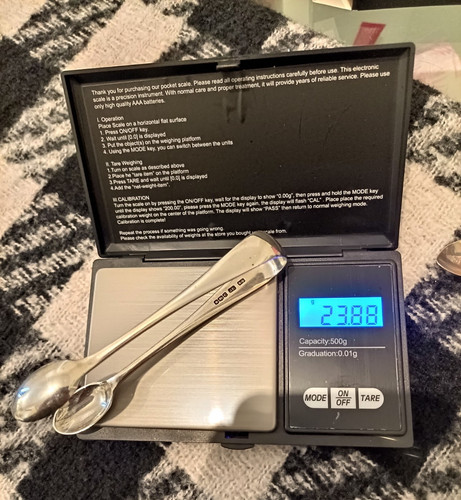 Solid silver sugar tongs - silver,