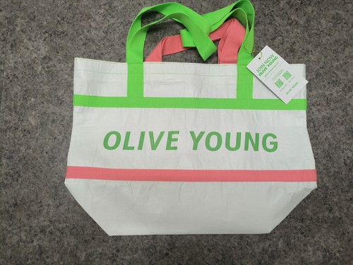 Official olive young logo tote - young,