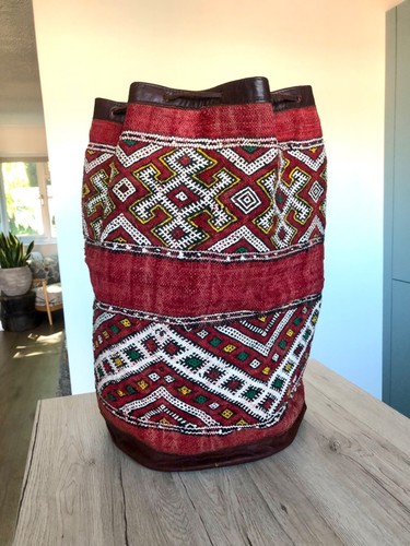 Moroccan kilim and leather bag