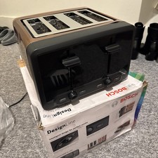 Bosch TAT4P449GB 4 Slice Toaster Copper, New Toaster Unused Slightly Bent Body