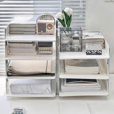2/3/4 Tier Filing Letter Trays Holder Office Desk Paper Document Tidy Organiser