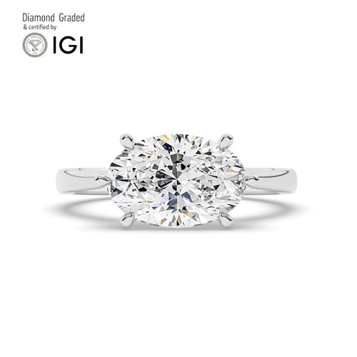 Oval diamond engagement - engagement, ring