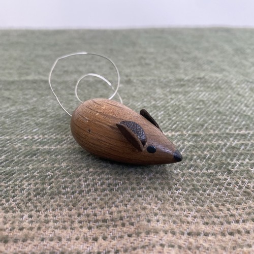 Vintage wooden mouse with - wooden,
