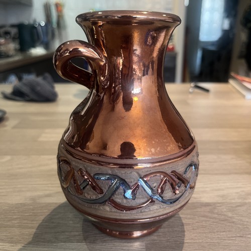 Vintage copper plated pottery - vintage,