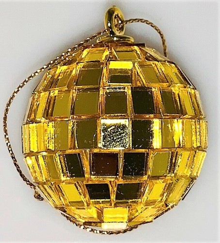 Yellow mirror ball aluminum - yellow,