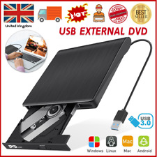 DVD CD RW USB External DVD RW Disc Burner Drive Reader Windows 10 11 Laptop PC