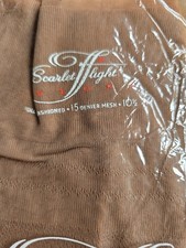 Scarlett Flight Vintage Fully Fashioned Seamed Stockings Tan Size 10.5 Brand New