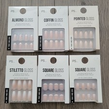 Womens PS Primark Gloss False Nails Stick On Press On Full Cover with Glue