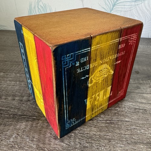 One antiqued wooden - one,