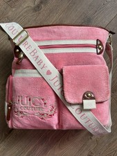 Y2K Vintage Rare Juicy Couture Large Pink Couture Baby Diaper Changing Bag