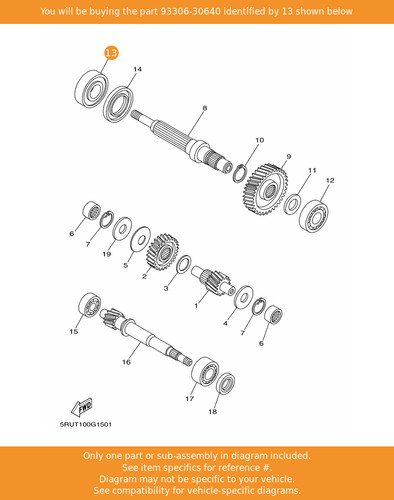 Yamaha bearing 93306 - yamaha, bearing,