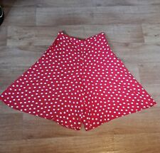 Vintage 80s 90s Red & White Polkadot Culottes Retro Cottagecore Lindy Hop Pin Up