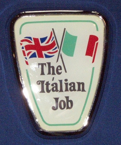 Badge italian job bonnet - job, mini