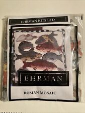 Ehrman Tapestry Kit Unused “Roman Mosaic” Fish By Helen Townley - Cushion Front