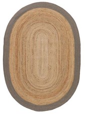 Jute Rug Oval Rug Jute Carpet Mat Area Rug Natural Handmade Braided Rustic Look