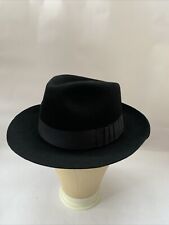 Extra-Stiff Felt Trilby Hat. Black. Size 56cm.