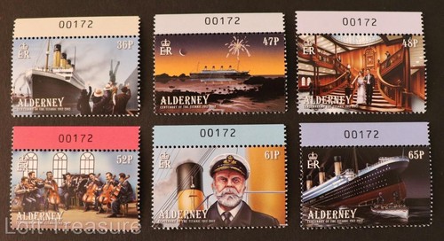Alderney stamps titanic - stamps:, "titanic