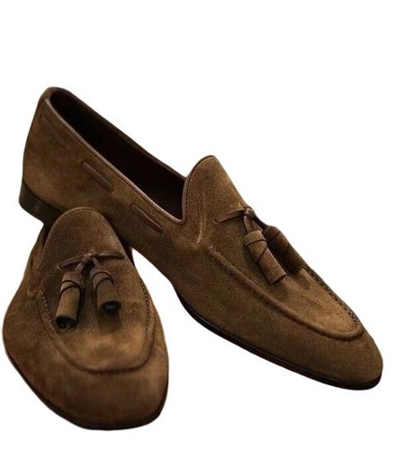 Handmade brown loafers - loafers, slip