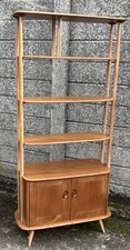 SUPERB RETRO TALL  ERCOL  GIRAFFE ROOM DIVIDER BOOKCASE STAND WE DELIVER